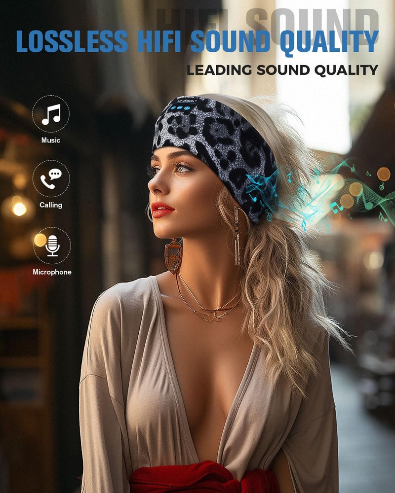 LC-dolida Sleep Headphones Bluetooth, Headband Headphones Earphones Wireless, Sleep Mask for Sleeping, Sports, Gifts, Workout, Jogging, Yoga,Insomnia, Air Travel, Meditation - Image 2